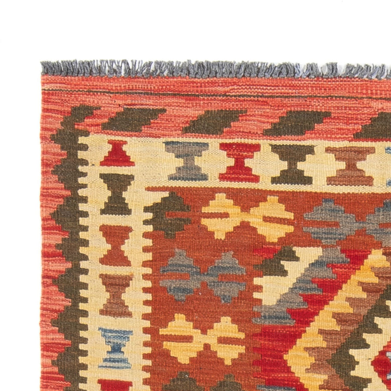 Tapis de couloir Tapis Kelim - Splash - 201 x 102 cm - multicolore