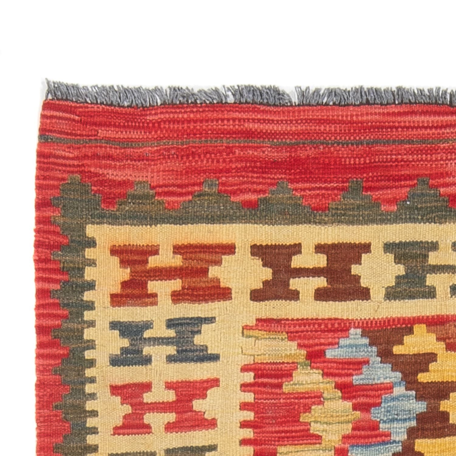Tapis de couloir Tapis Kelim - Splash - 201 x 94 cm - multicolore
