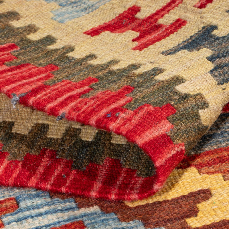 Tapis de couloir Tapis Kelim - Splash - 201 x 94 cm - multicolore