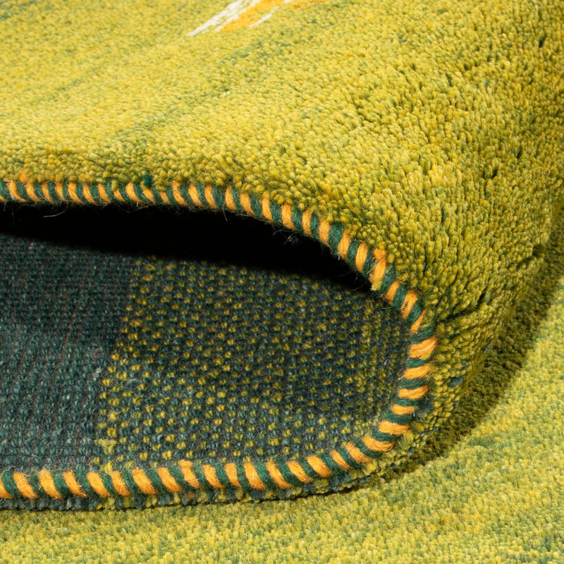 Tapis Gabbeh - Persan - 201 x 148 cm - vert