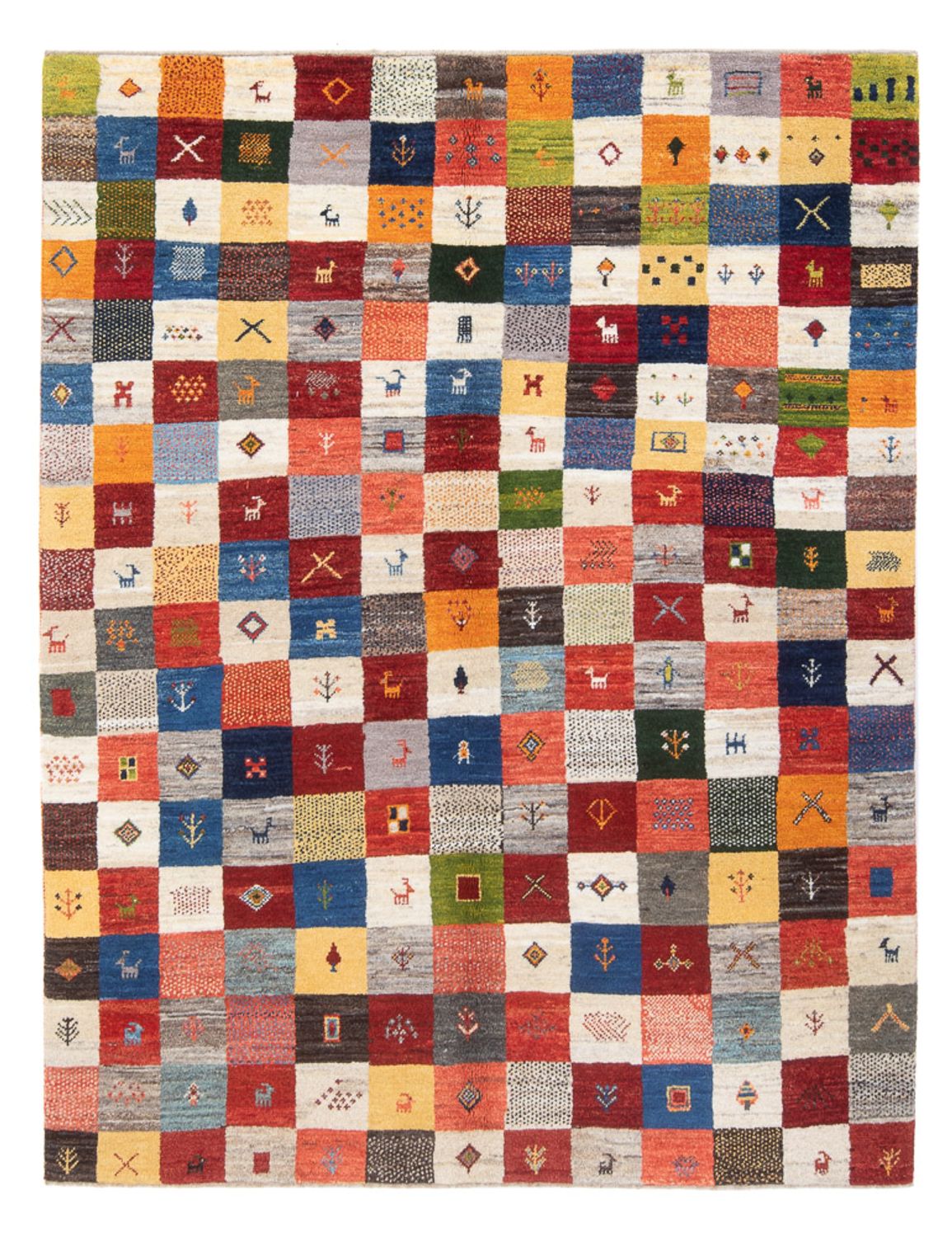 Tapis Gabbeh - Persan - 201 x 157 cm - multicolore