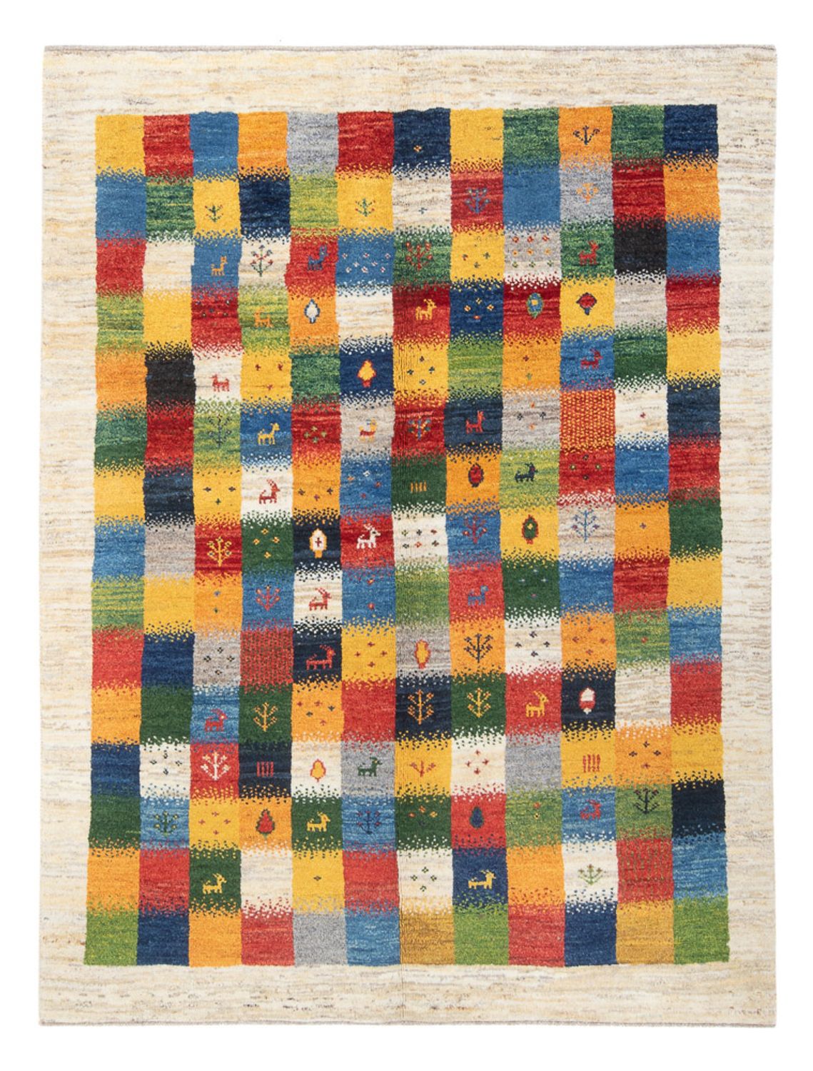Tapis Gabbeh - Persan - 204 x 153 cm - multicolore