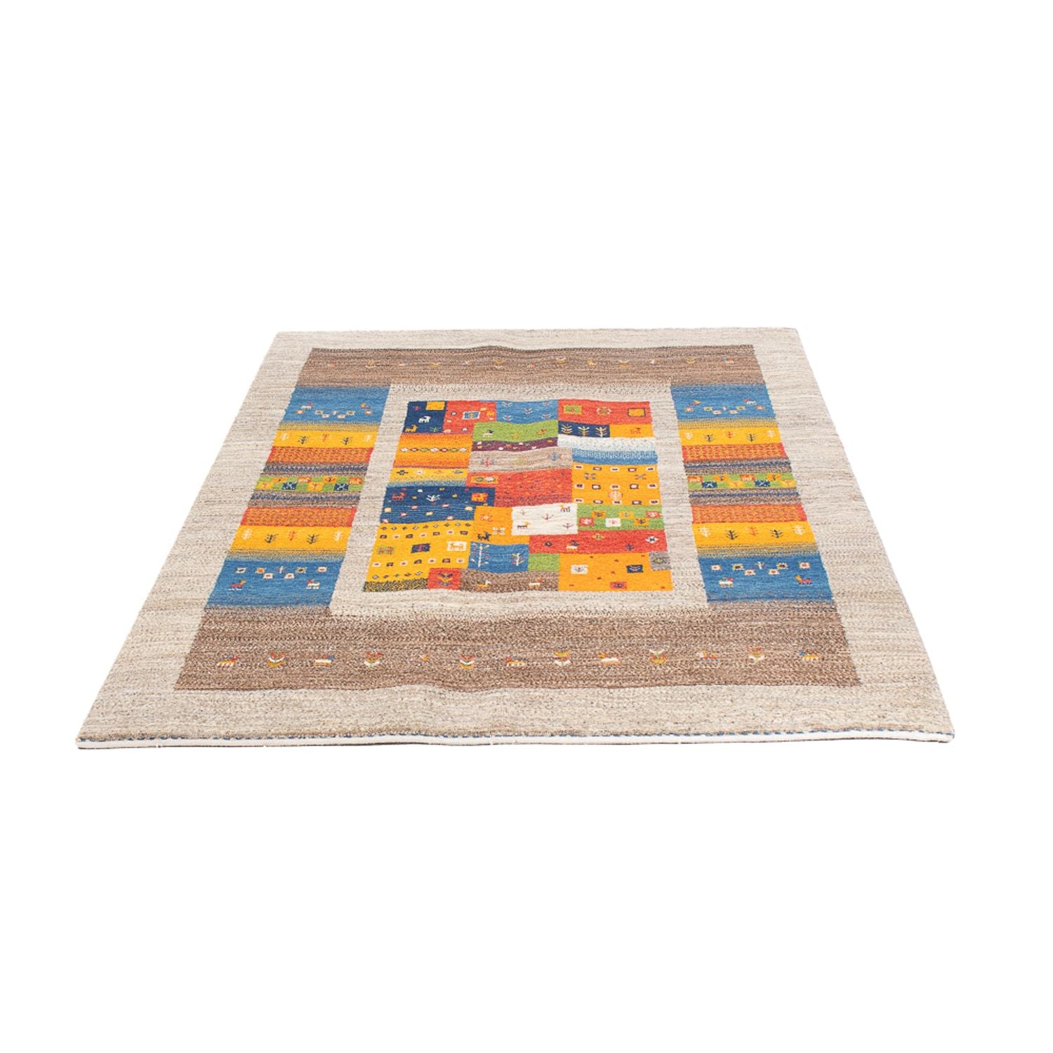 Tapis Gabbeh - Loribaft Persan - 184 x 124 cm - multicolore