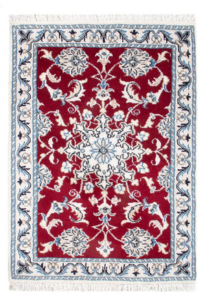 Tapis persan - Nain - 90 x 60 cm - rouge