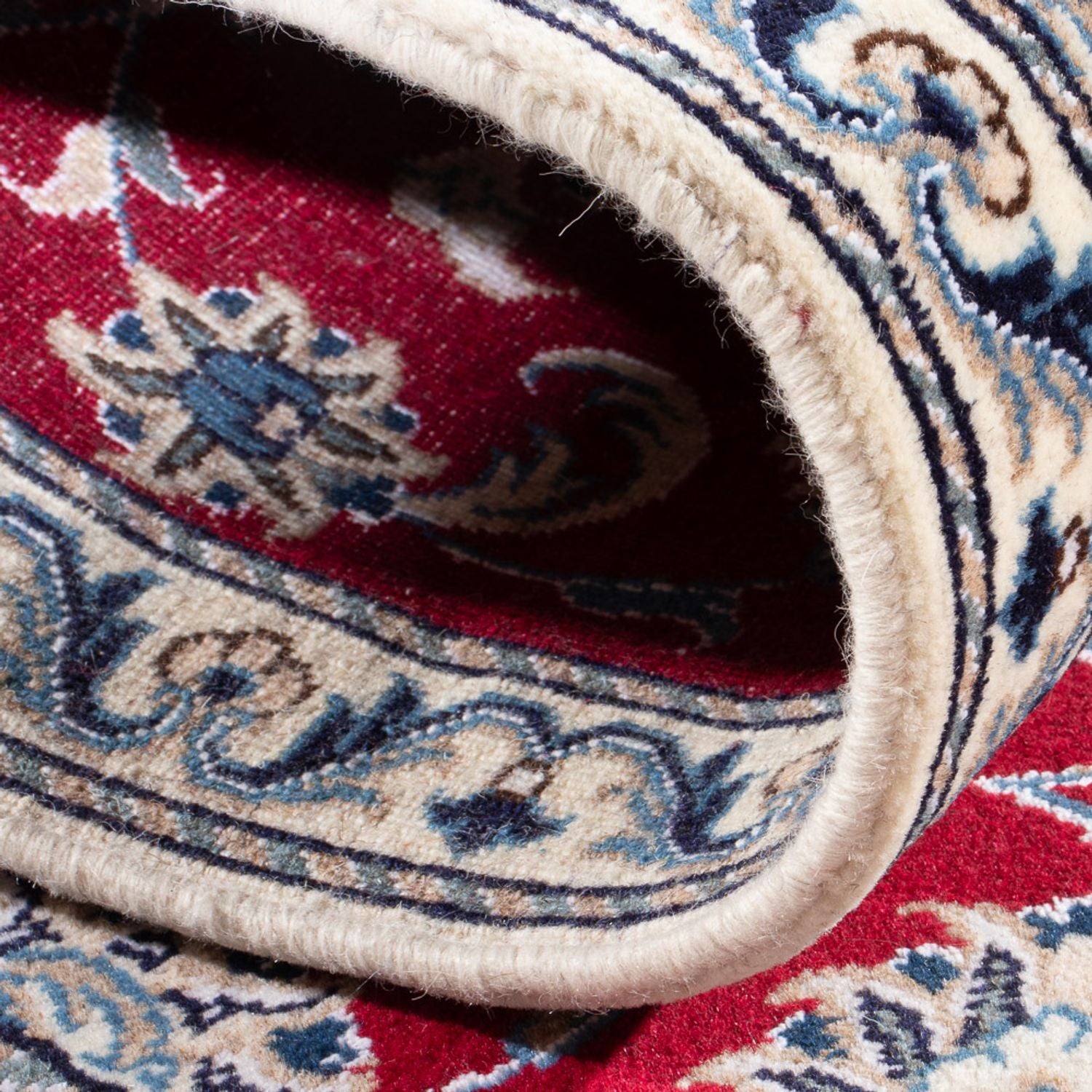 Tapis de couloir Tapis persan - Nain - 294 x 79 cm - rouge