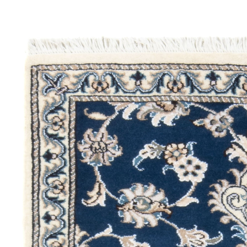 Tapis de couloir Tapis persan - Nain - 200 x 79 cm - bleu de mer