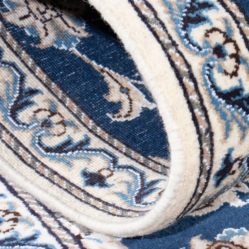Tapis de couloir Tapis persan - Nain - 200 x 79 cm - bleu de mer