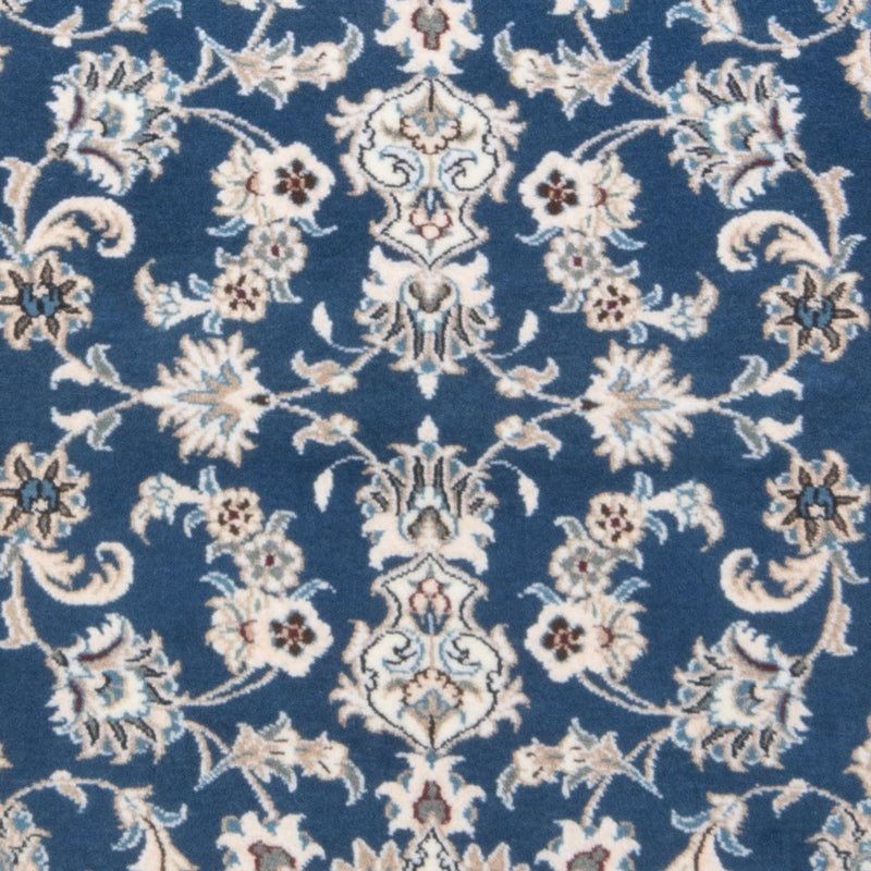 Tapis de couloir Tapis persan - Nain - 198 x 78 cm - bleu de mer