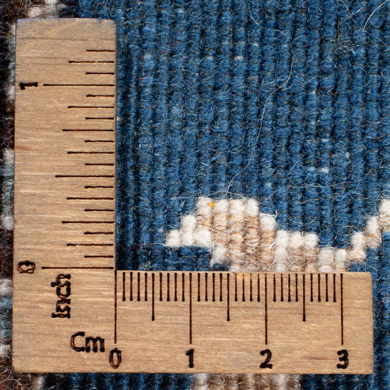 Tapis de couloir Tapis persan - Nain - 198 x 78 cm - bleu de mer
