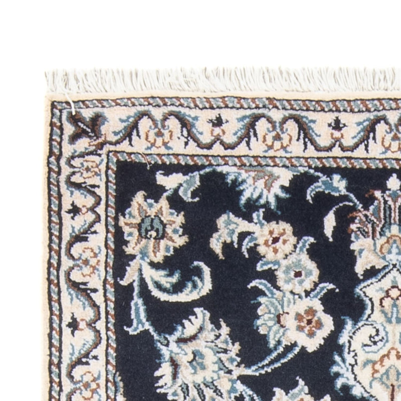 Tapis de couloir Tapis persan - Nain - 210 x 79 cm - bleu foncé