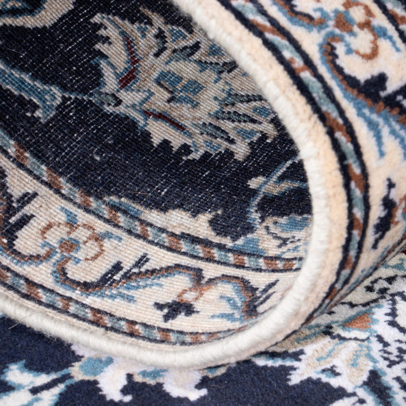 Tapis de couloir Tapis persan - Nain - 210 x 79 cm - bleu foncé