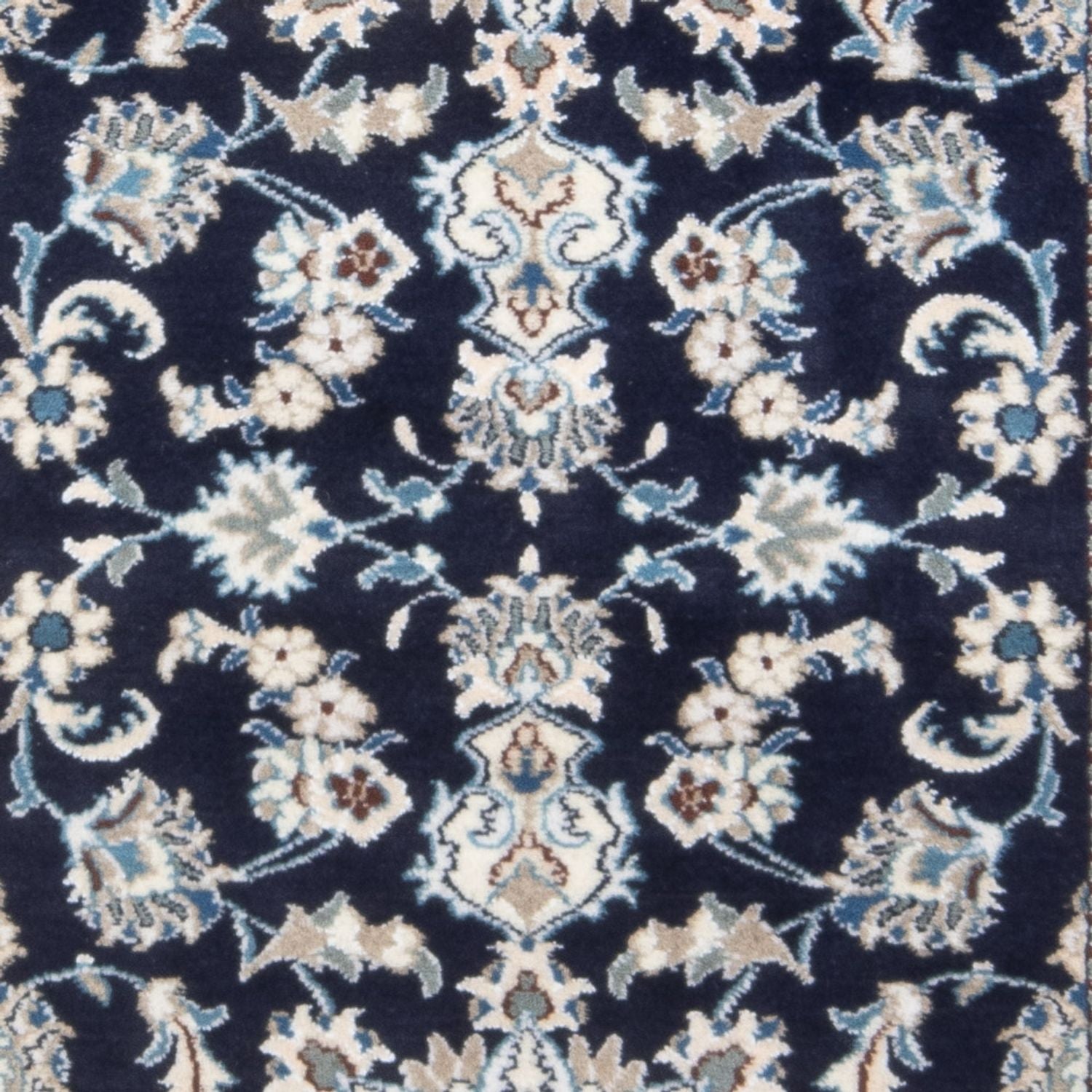 Tapis de couloir Tapis persan - Nain - 197 x 77 cm - bleu foncé