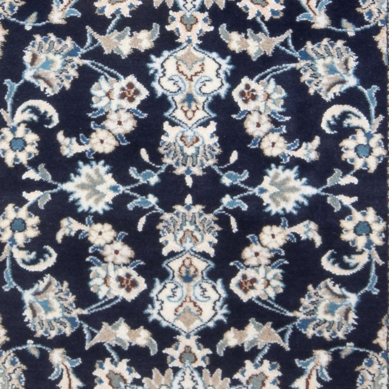 Tapis de couloir Tapis persan - Nain - 197 x 77 cm - bleu foncé