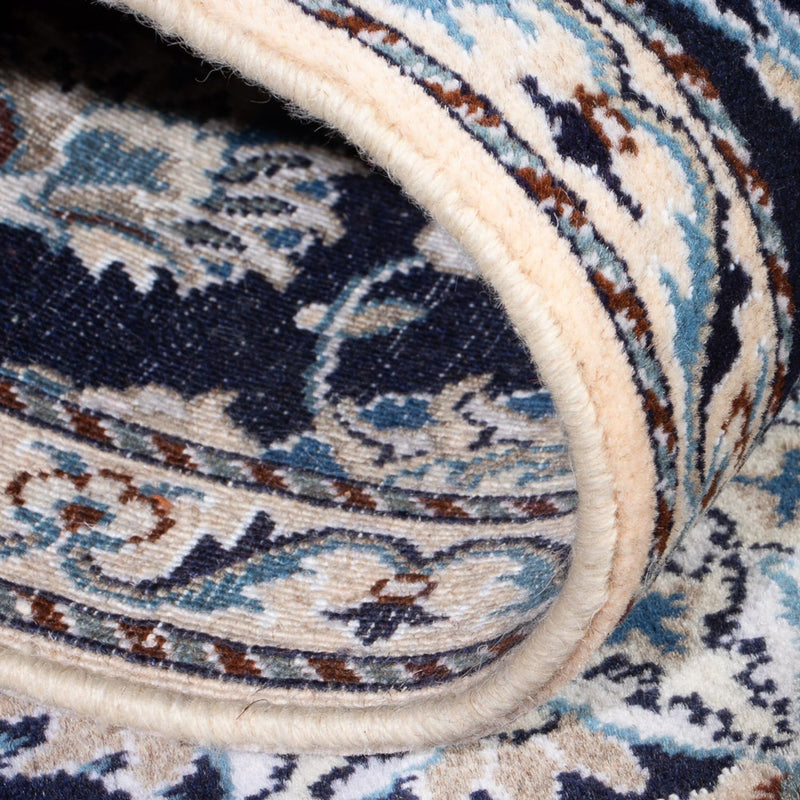 Tapis de couloir Tapis persan - Nain - 197 x 77 cm - bleu foncé