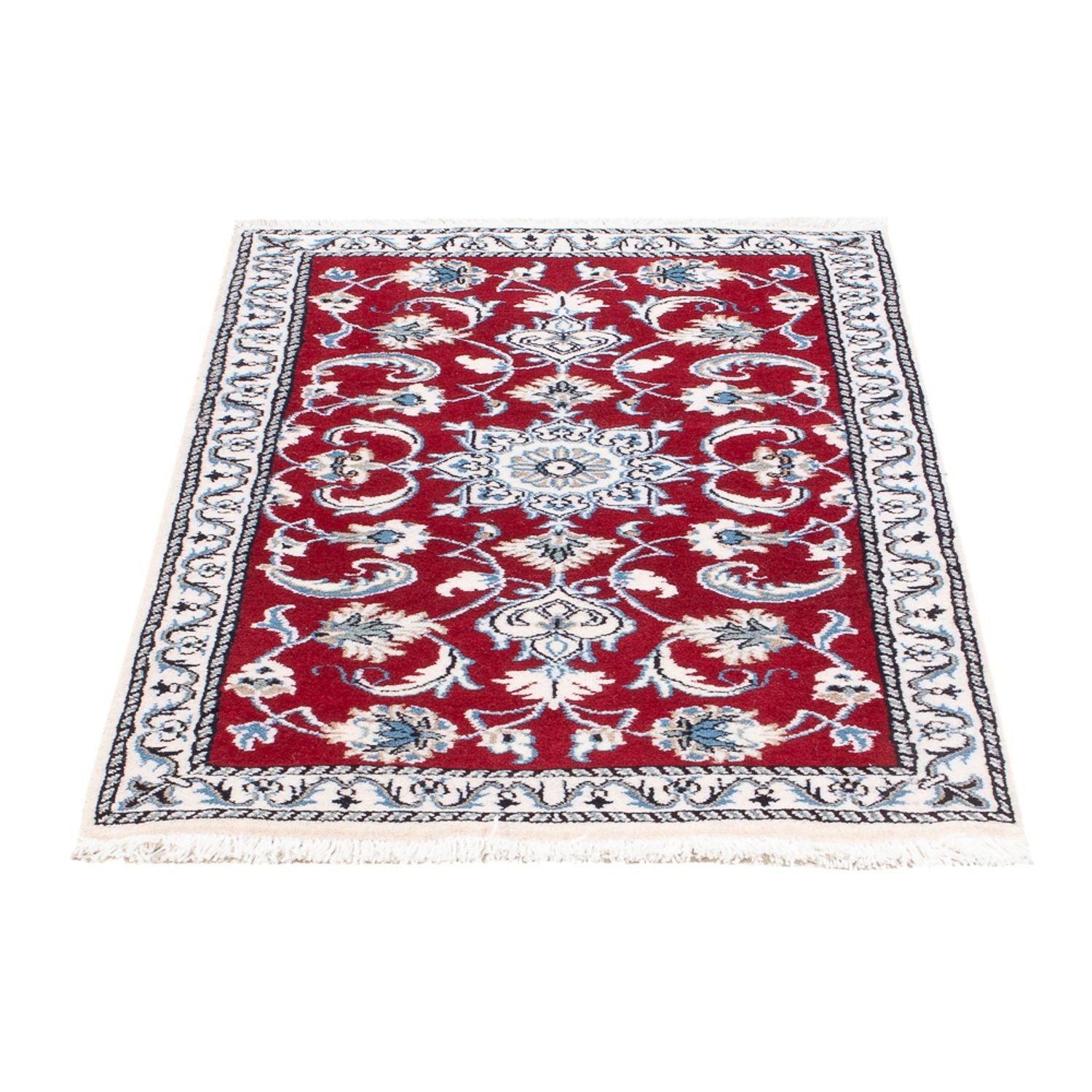 Tapis persan - Nain - 137 x 72 cm - rouge