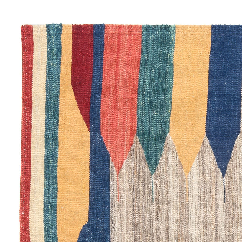 Tapis Kelim - Oriental carré  - 128 x 125 cm - vert menthe