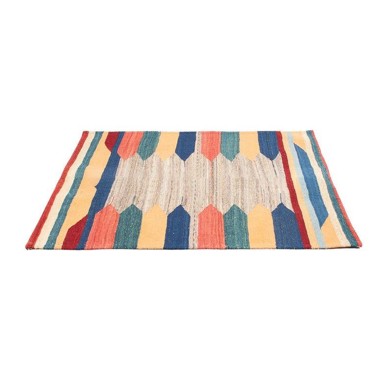 Tapis Kelim - Oriental carré  - 128 x 125 cm - vert menthe