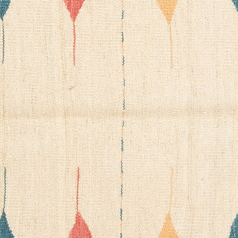 Tapis Kelim - Oriental carré  - 129 x 125 cm - vert menthe