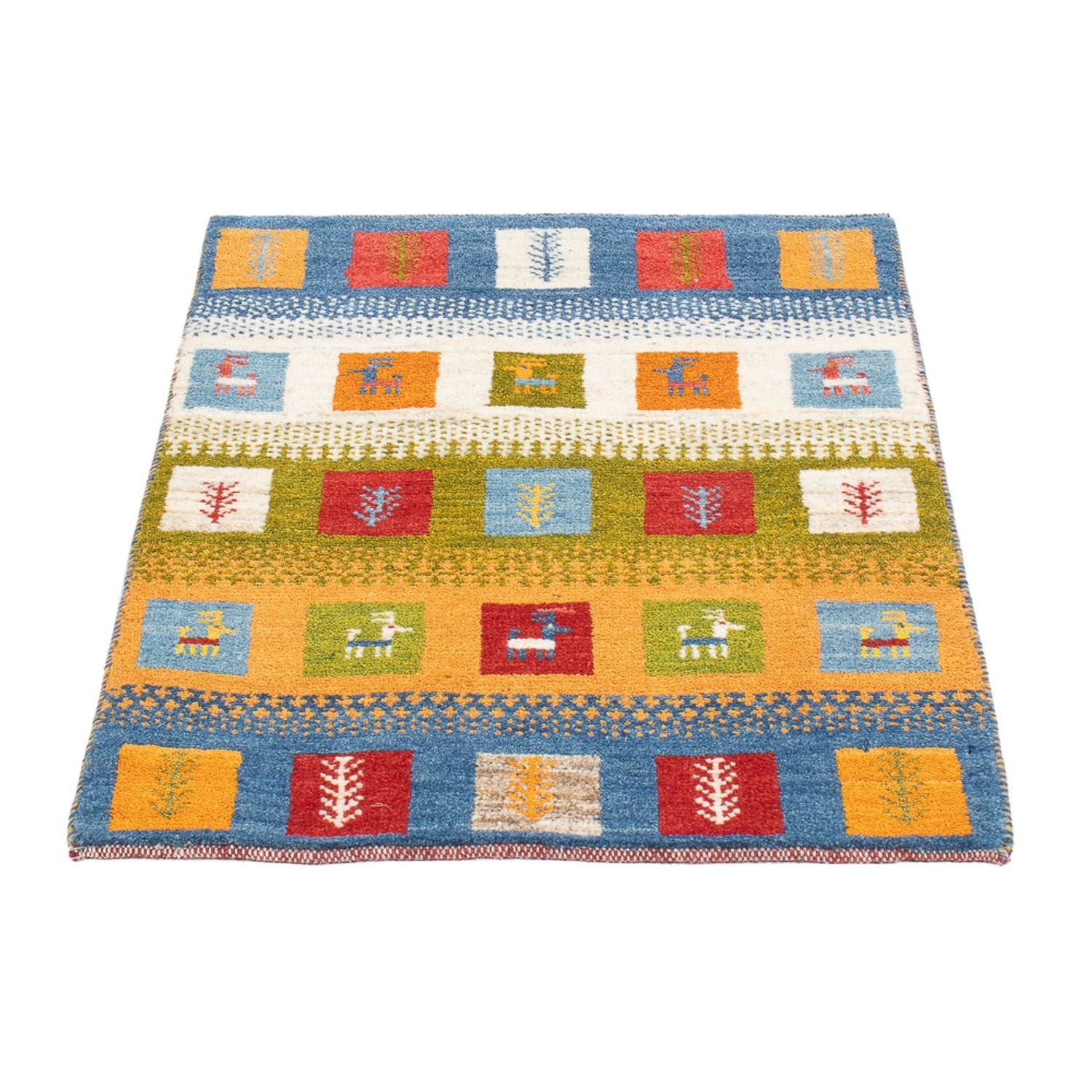 Tapis Gabbeh - Persan - 90 x 60 cm - multicolore