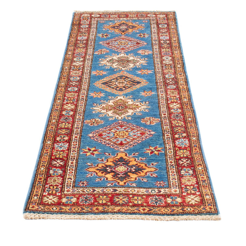 Tapis de couloir Tapis Ziegler - Kazak - 205 x 63 cm - bleu