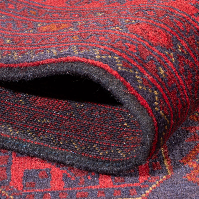 Tapis afghan - Kunduz - 200 x 152 cm - rouge foncé
