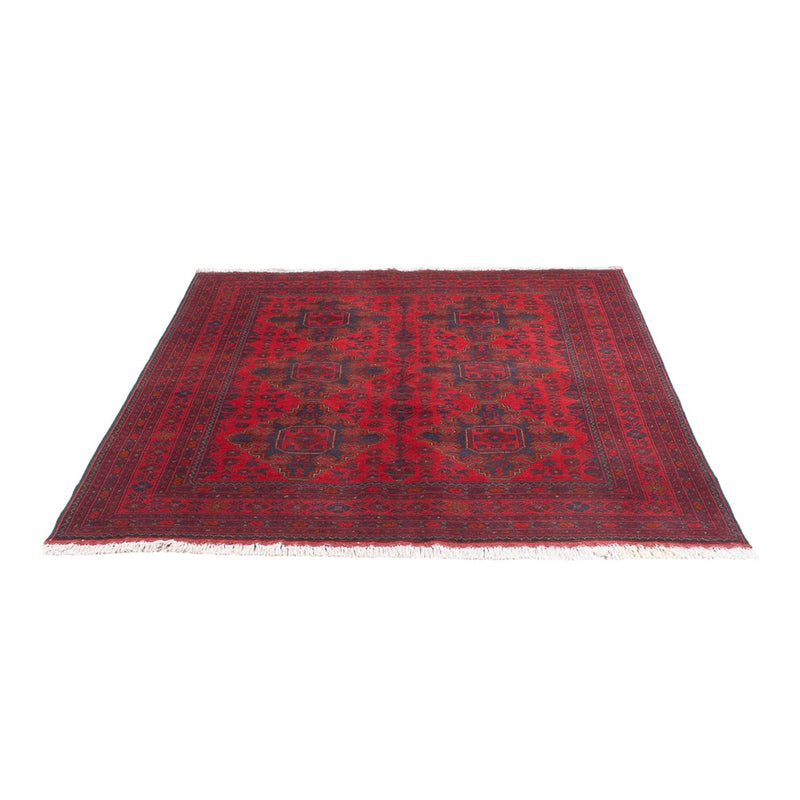 Tapis afghan - Kunduz - 200 x 152 cm - rouge foncé