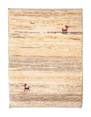 Tapis Gabbeh - Persan - 60 x 40 cm - beige