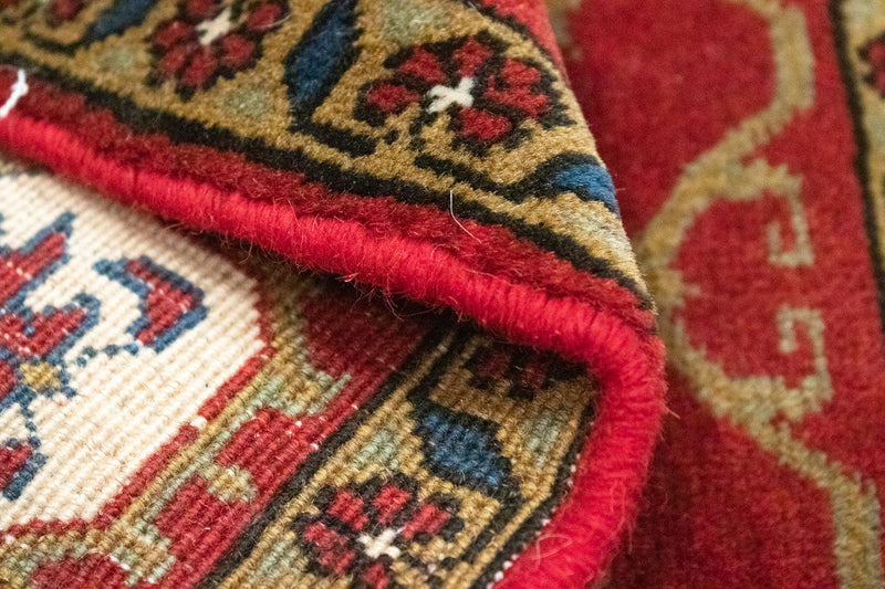 Tapis persan - Nomadic carré  - 54 x 40 cm - rouge