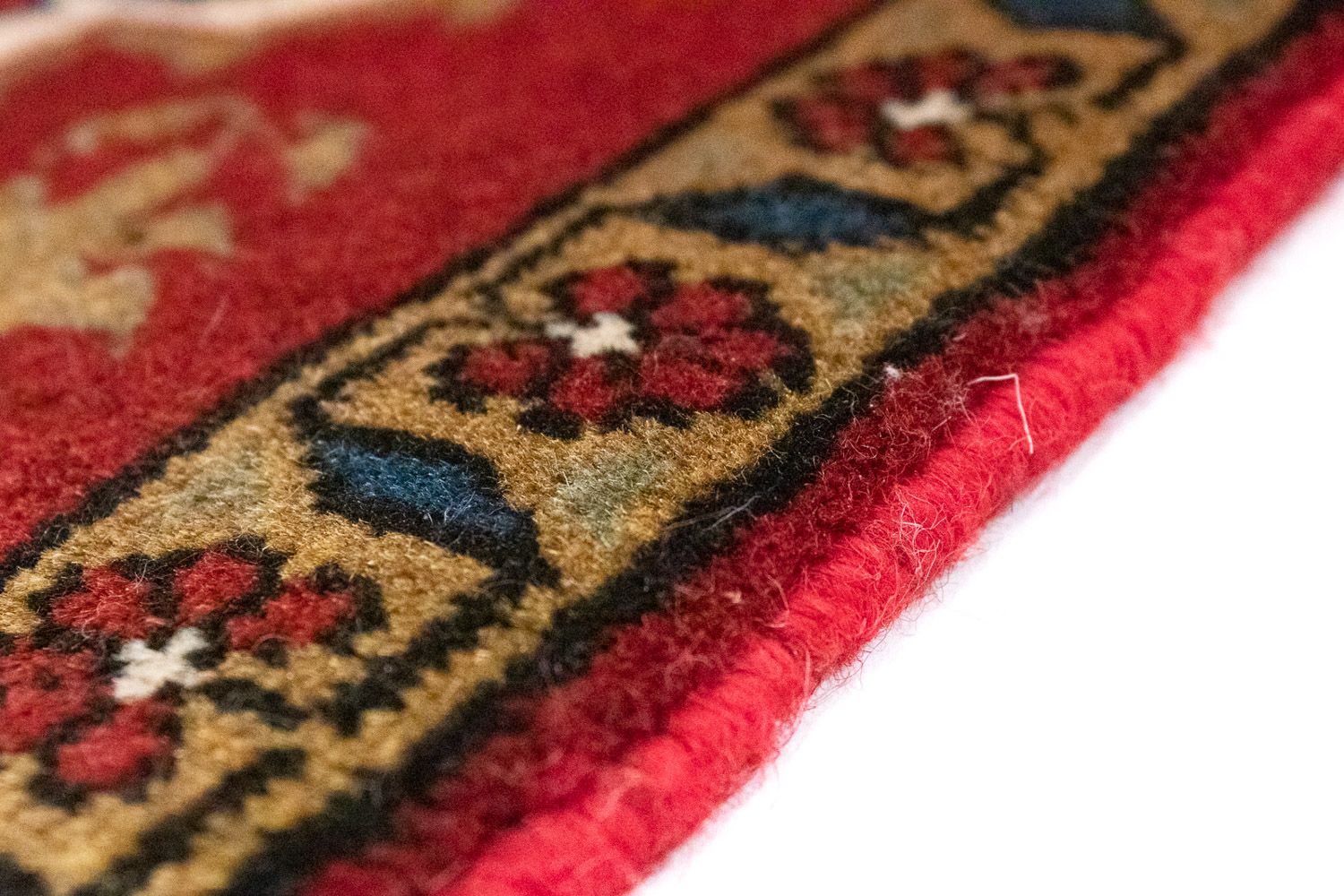 Tapis persan - Nomadic carré  - 54 x 40 cm - rouge
