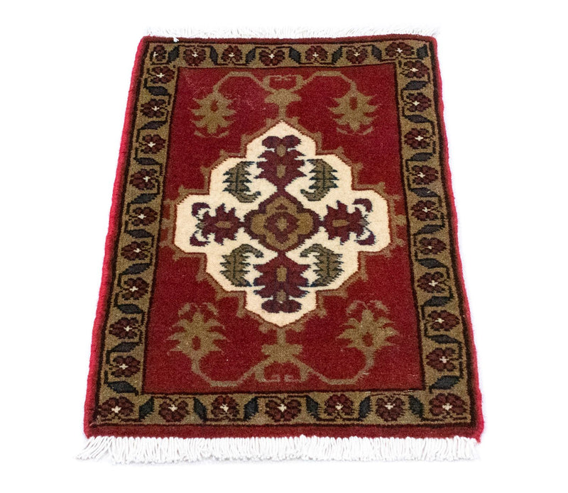 Tapis persan - Nomadic carré  - 54 x 40 cm - rouge