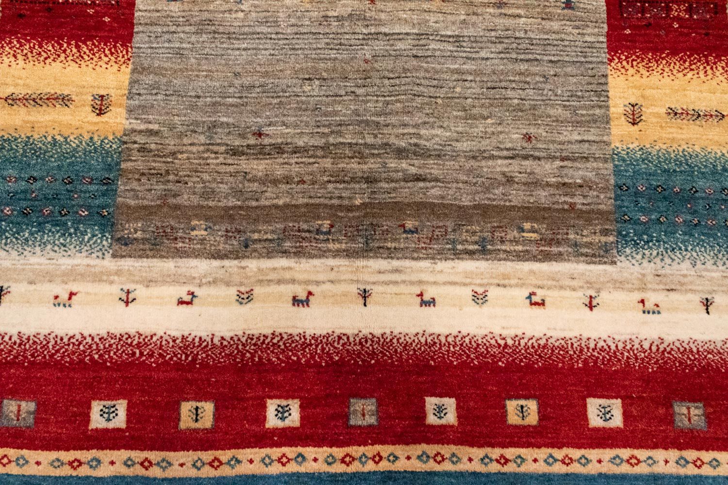 Tapis Gabbeh - Loribaft Persan - 212 x 148 cm - multicolore