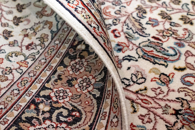 Tapis en soie - Soie du Cachemire - 161 x 93 cm - bleu
