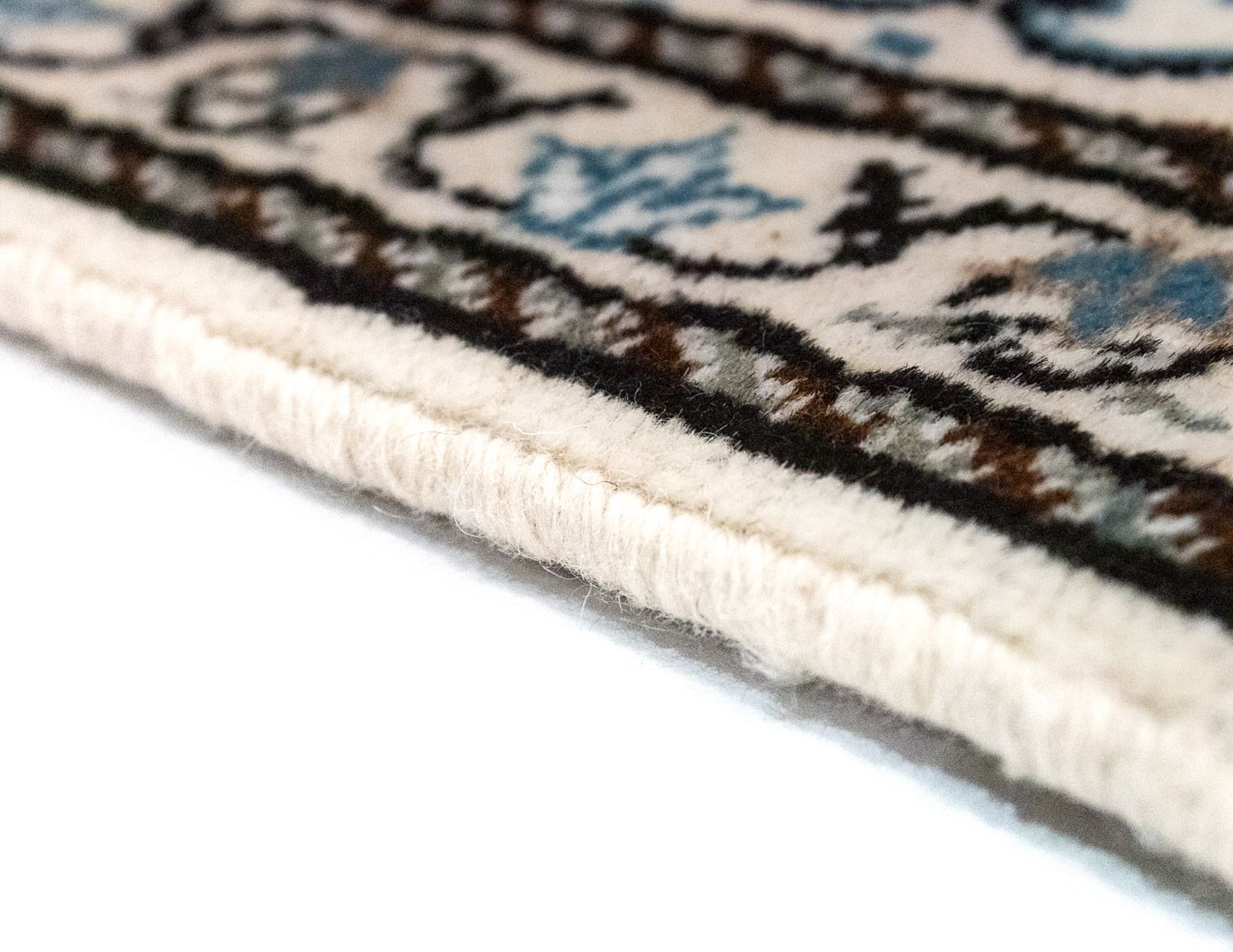 Tapis persan - Nain - 60 x 40 cm - blanc naturel