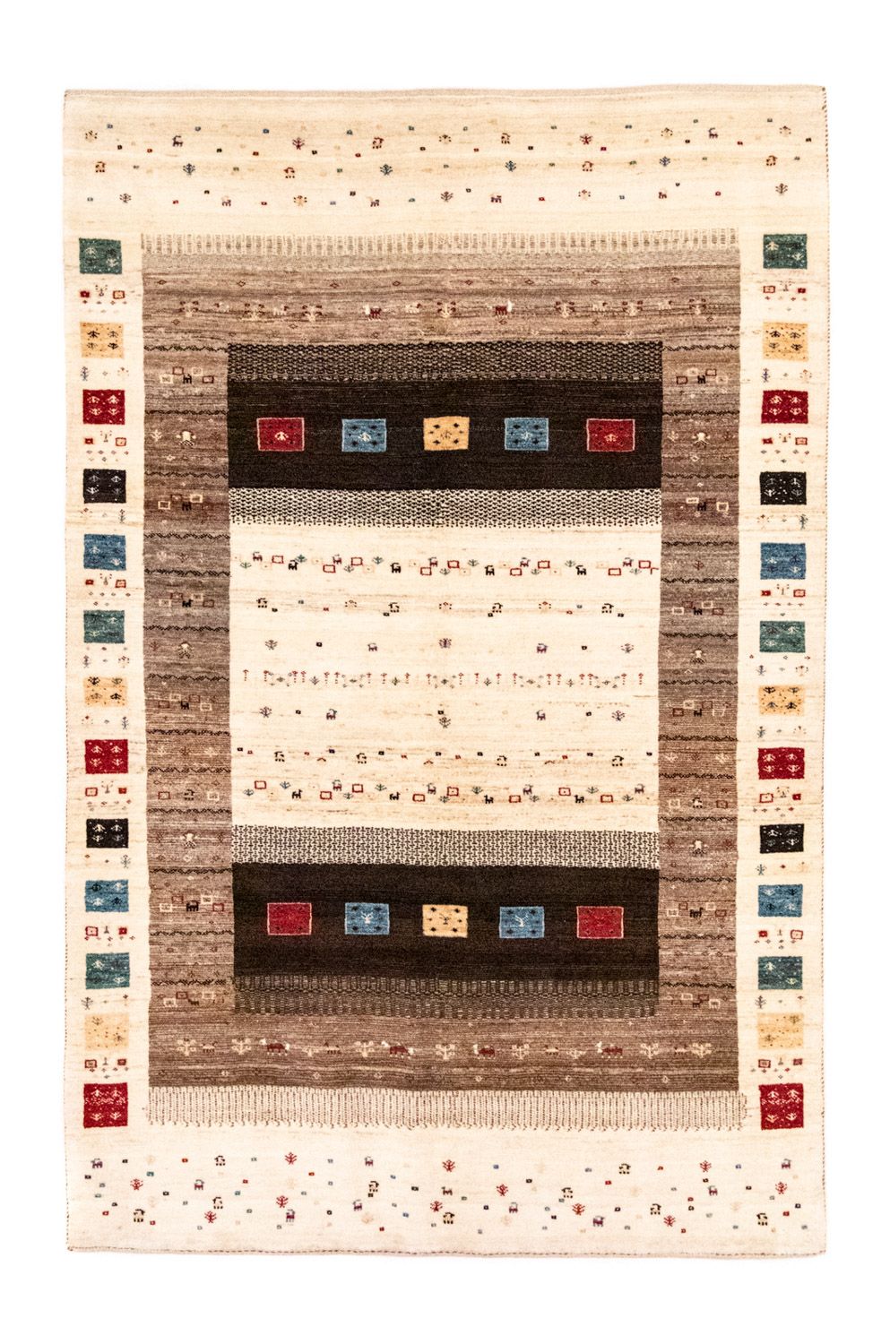 Tapis Gabbeh - Loribaft Persan - 260 x 170 cm - colorée