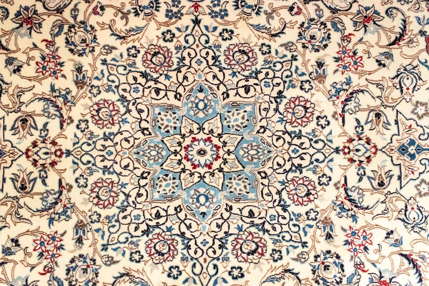 Tapis persan - Nain - Royal - 263 x 174 cm - blanc naturel