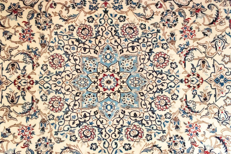 Tapis persan - Nain - Royal - 263 x 174 cm - blanc naturel