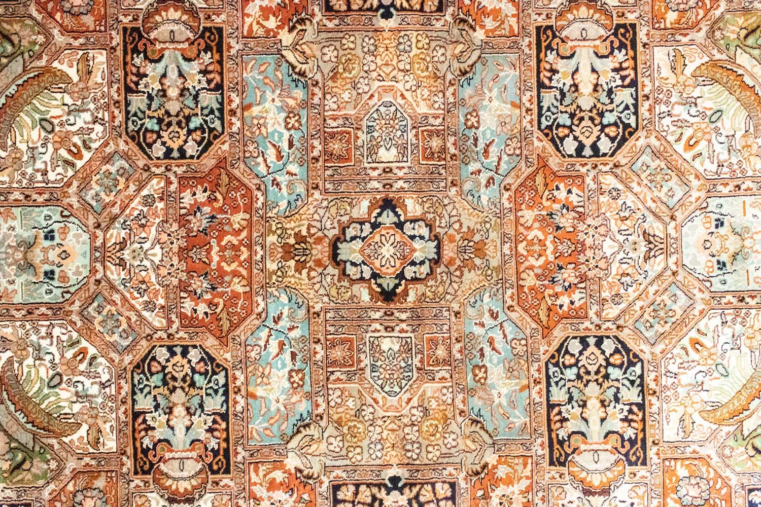 Tapis en soie - Soie du Cachemire - 229 x 152 cm - beige