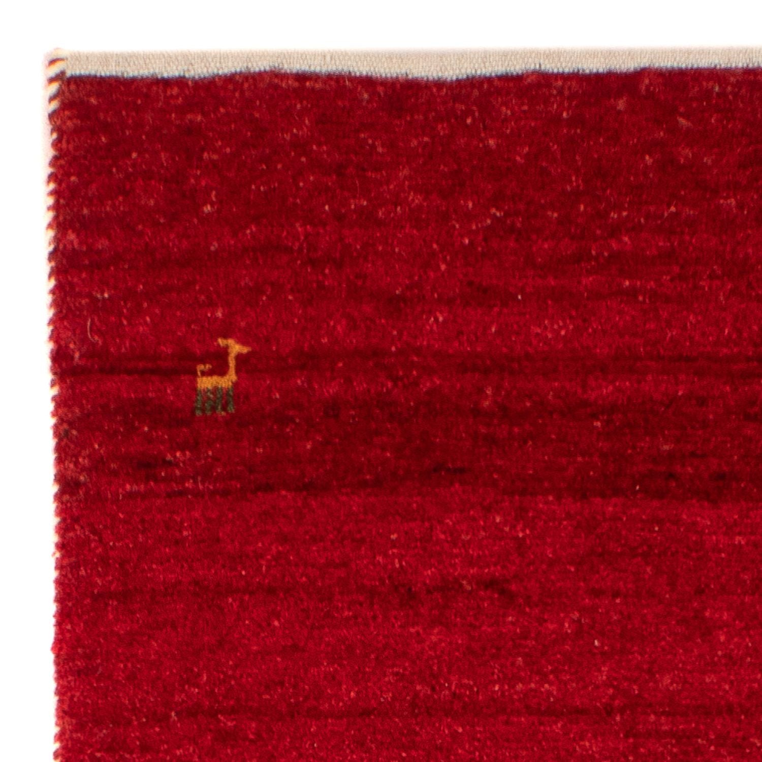Tapis Gabbeh - Loribaft Persan - 134 x 68 cm - rouge foncé