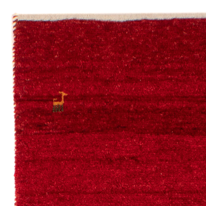 Tapis Gabbeh - Loribaft Persan - 134 x 68 cm - rouge foncé