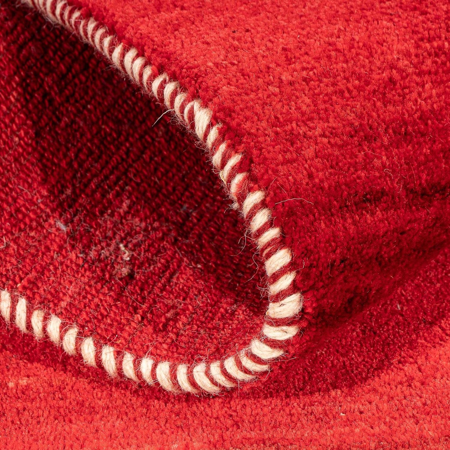Tapis Gabbeh - Loribaft Persan - 134 x 68 cm - rouge foncé