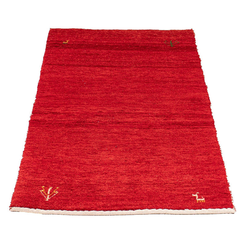 Tapis Gabbeh - Loribaft Persan - 134 x 68 cm - rouge foncé