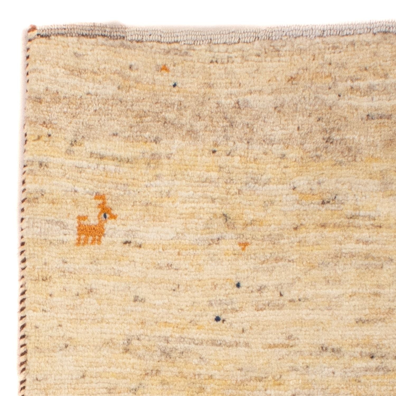 Tapis Gabbeh - Loribaft Persan - 131 x 72 cm - beige