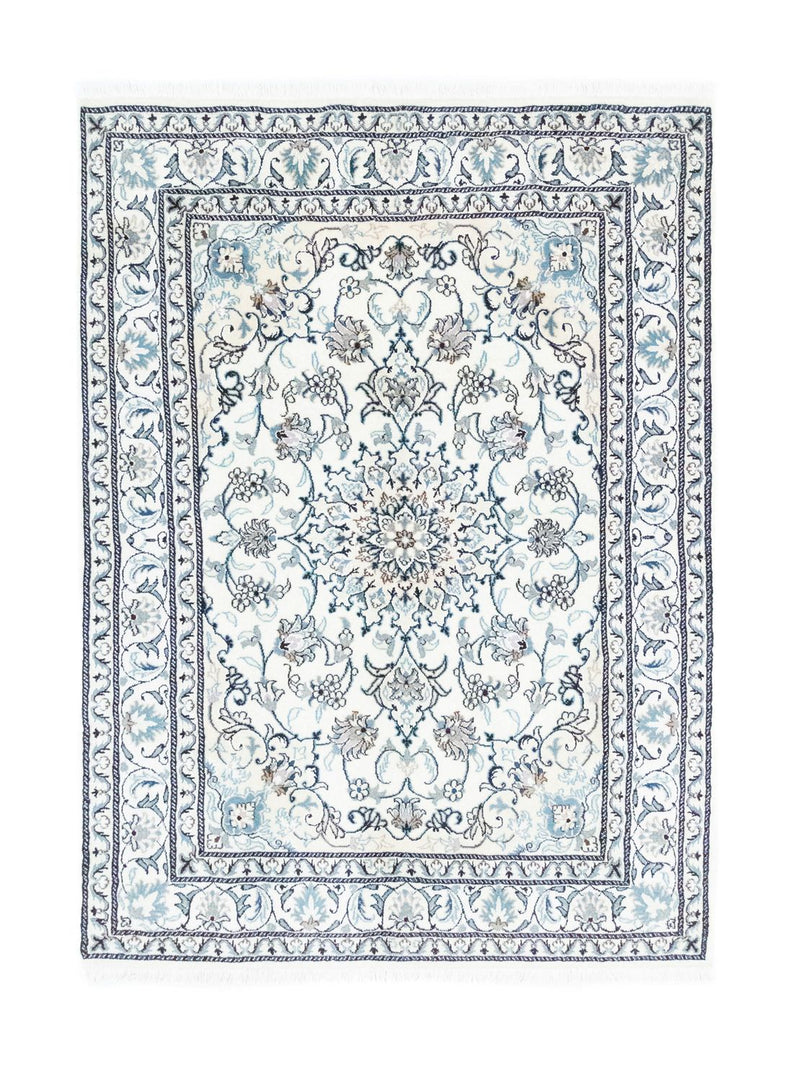 Tapis persan - Nain - 200 x 144 cm - blanc naturel