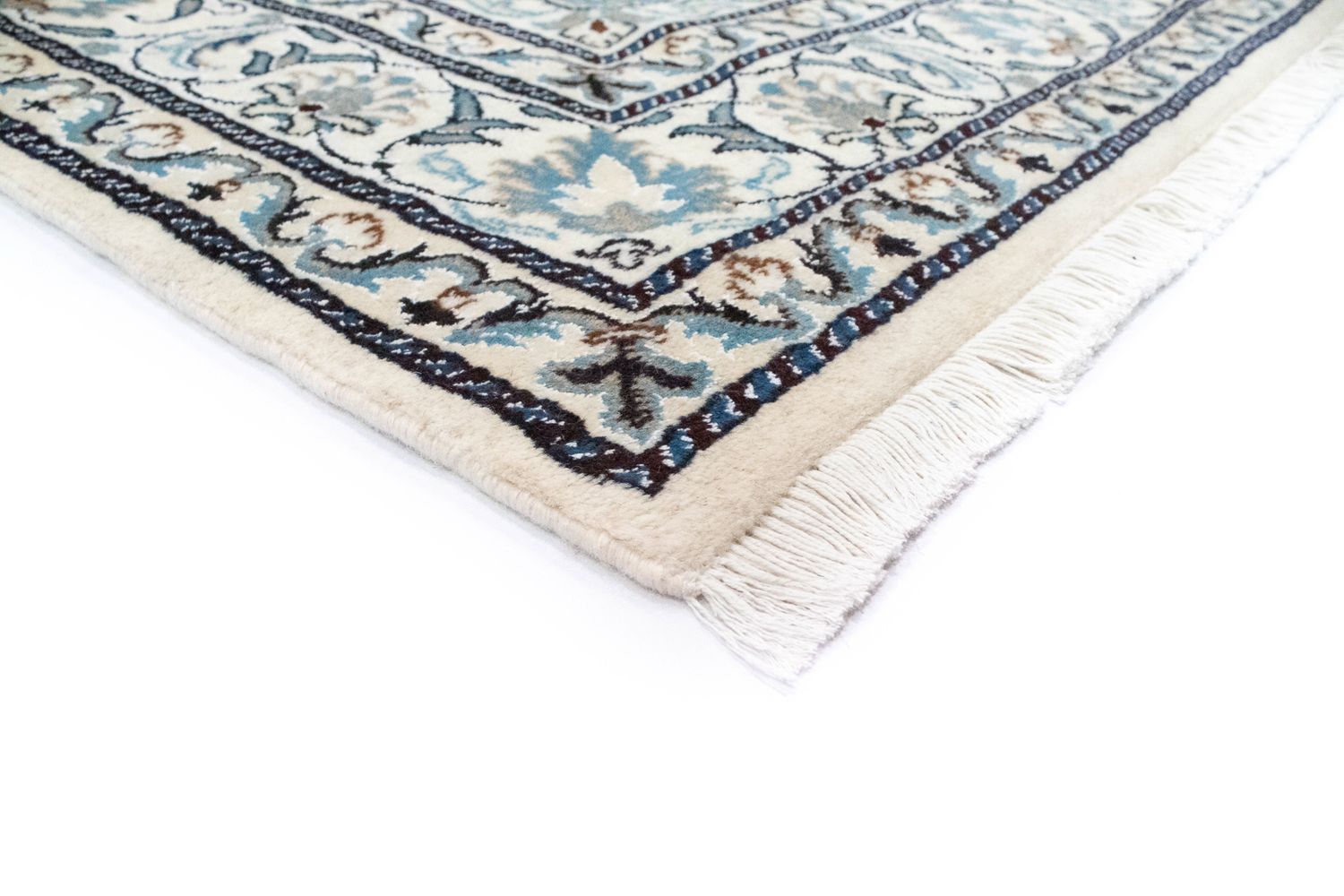 Tapis persan - Nain - 200 x 144 cm - blanc naturel