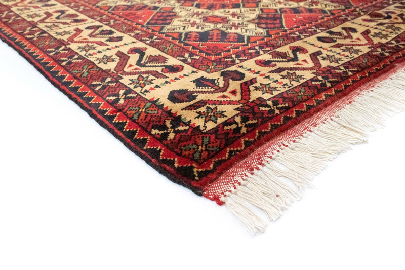 Tapis afghan - 202 x 152 cm - rouge