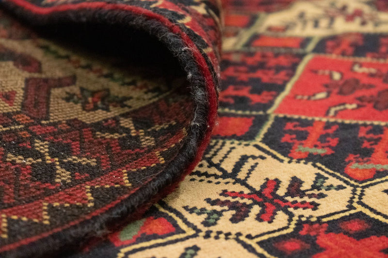 Tapis afghan - 202 x 152 cm - rouge