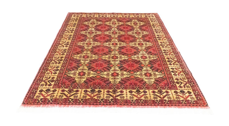 Tapis afghan - 202 x 152 cm - rouge