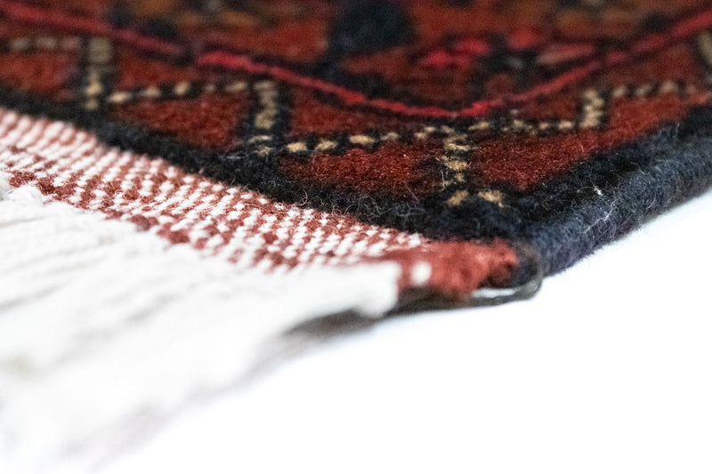 Tapis afghan - Kunduz - 149 x 103 cm - rouge