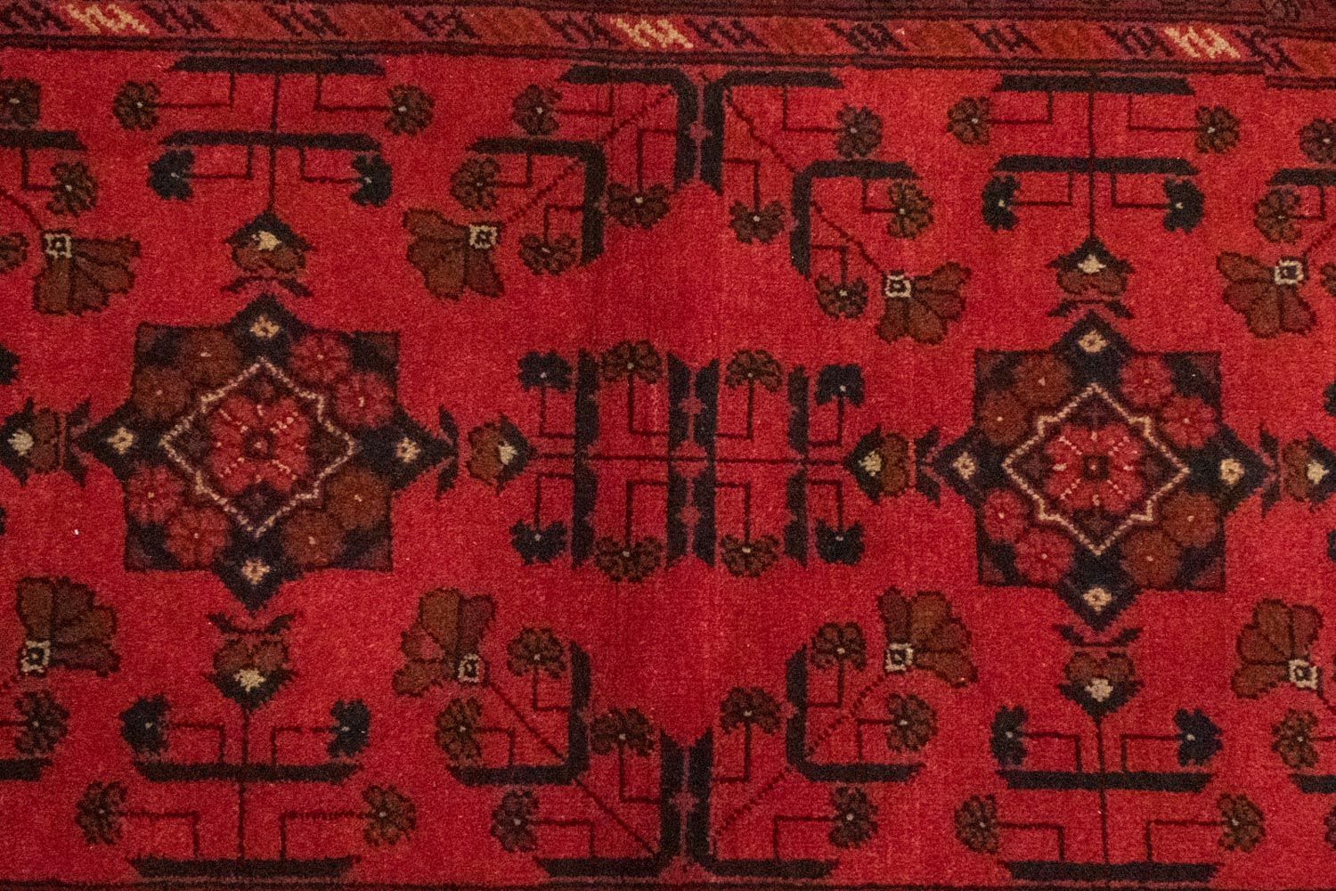 Tapis afghan - Kunduz - 150 x 100 cm - rouge
