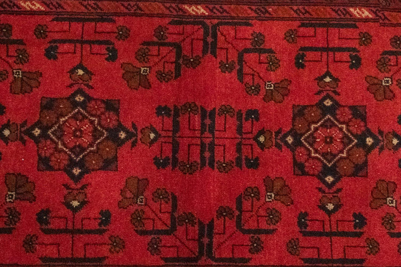 Tapis afghan - Kunduz - 150 x 100 cm - rouge